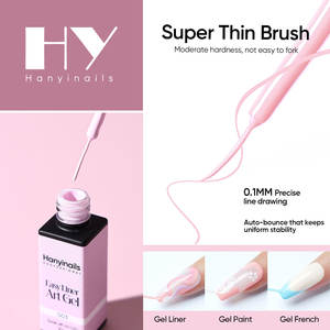 Hanyi Premium Gel Liner d'Art Facile Sans HEMA TPO 10ml, Vernis à Ongles Gel UV OEM ODM, Excellente Qualité, 24 Couleurs Gel Liner Pastel - Product Image 5