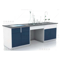 Meubles scolaires modernes, poste de travail pour étudiants en laboratoire de chimie, table en résine avec évier et armoire à dossiers
