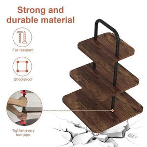 Wooden Multi Tier Dessert <b>Stand</b> With Handle For Cupcakes And Party Treats Standing Type <b>Food</b> Storage Rack - Product Image 5