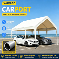 Abri de voiture portable en acier galvanisé durable à 4 pieds avec toit à pignon pour événements extérieurs – OEM/ODM disponible