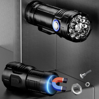 Helius Nouvelle Lampe Torche Tactique Rechargeable Multifonctionnelle à 8 LED, Mini, Super Lumineuse et Puissante