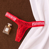 Slips résille transparents pour hommes, à rayures noires et blanches, avec ceinture élastique, vente en gros de lingerie
