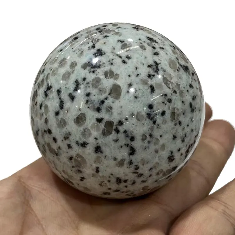 Atacado kiwi jasper esfera cura pedra de cristal, artesanato pedra preciosa reiki bola folk polido para decoração de casa