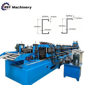 Tam Otomatik Değiştirilebilir CZ Profil Rulo Şekillendirme Makinesi PLC Kontrol Sistemi Çelik Çerçeve - Product Image 1