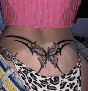 ที่กําหนดเองINSยอดนิยมผีเสื้อ<span class=keywords><strong>สัก</strong></span>สติกเกอร์เซ็กซี่tatooกลับร่างกายผู้หญิงสาวรอย<span class=keywords><strong>สัก</strong></span>ชั่วคราว - Product Image 5