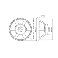 Caisson de basses pour haut-parleur PA de 18 pouces pour sonorisation professionnelle DJ, haut-parleur de sonorisation, bobine vocale de 4 pouces, haut-parleur B&c