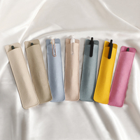 Pochette en microfibre de haute qualité 16x3,5 cm, étui portable pour stylos, support d'emballage, étui de protection fait main pour crayon à sourcils, personnalisable