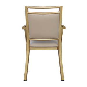 Silla <span class=keywords><strong>Dorada</strong></span> De Metal Piernas Tela Cómoda Ocio Café Comedor Sillón Todos los usos Sillas fuertes para restaurante u hotel - Product Image 4