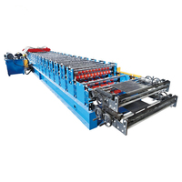 Machine de formage à froid de tôles d'acier colorées à double couche haute performance pour toitures en zinc, panneaux muraux d'entrepôt et toitures métalliques