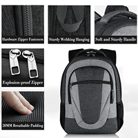 Mochila Personalizable para Hombre, Gran Capacidad, Estilo Simple para Negocios y Viajes, Impermeable, para Ordenador Portátil y Actividades al Aire Libre