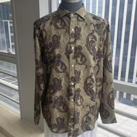 Kemeja Kasual Pria Lengan Panjang Bermotif Slim-Fit dengan Kerah Kancing (Bahan Linen Bernapas ODM Musim Panas)