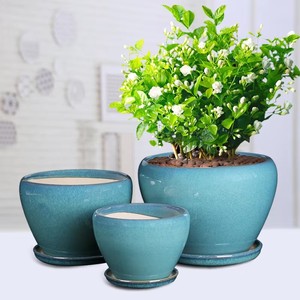 Elegante juego de macetas de cerámica, <span class=keywords><strong>jardineras</strong></span> versátiles <span class=keywords><strong>para</strong></span> interiores/exteriores <span class=keywords><strong>para</strong></span> el jardín del hogar, maceta elegante, decoración de muebles - Product Image 6