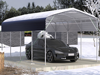 Abri d'auto extérieur moderne Toit en tôle traitée sous pression en acier galvanisé pour parking, jardin, garage de stationnement mobile
