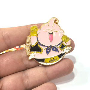 Venta al por mayor de populares insignias de metal con estampado UV de <span class=keywords><strong>Goku</strong></span> de Dragon Ball Z, de aleación de zinc, estilo antiguo, para regalos y souvenirs de anime. - Product Image 4