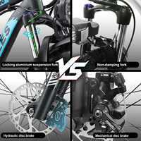 Vélo électrique tout-terrain K800 26 pouces avec pneus larges, moteur arrière sans balais 250W, 21 vitesses, freins à disque hydrauliques, vélo électrique à pneus larges pour la ville et le sport