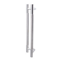 Poignée de porte de bureau double face en acier inoxydable SUS304, à motif diamant, moletée et angulaire, pour porte en verre, installation facile