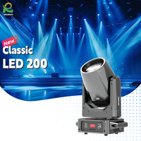 Redsun Beam Classic, Luz Móvil LED de 200W, Efecto de Escenario con Rotación DMX, con Anillo DMX, Equipo para DJ