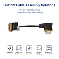 Câble EDP personnalisé ICape, 40 broches, pas de 0,5 mm, 100 ohms, blindé, haute vitesse, assemblage de câbles pour écran LCD, OEM ODM