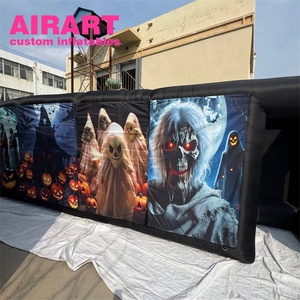 Laberinto Inflable Modular Negro de Montaje Rápido, Laberinto Inflable Comercial para Fiestas de <span class=keywords><strong>Terror</strong></span> de Halloween, Alquiler de Juegos - Product Image 1