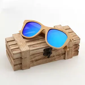 Óculos de sol lentes revestidas de madeira 2022, óculos de sol masculino polarizado, com armação de madeira uv 400