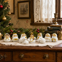 Ensemble de figurines de crèche en résine SWAITE Factory Mini-Q Version, 11 pièces, décoration de Noël pour la maison, cadeau de fête, personnalisable