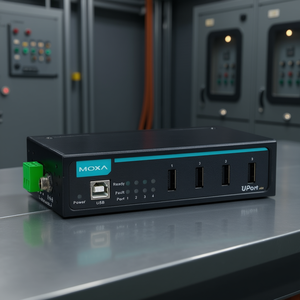 Moxa UPort 404-T Industrial <b>USB</b> <b>Hub</b> 4 Port With <b>Power</b> And Fault Indicators For Industrial Use - Product Image 3