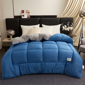 Bán Buôn Tùy Chỉnh Đơn Giản Phong Cách Sữa Nhung Mềm Ấm Cúng Dày Mùa Đông Bộ Đồ Giường Ấm Lên Chăn In Polyester Cho Khách Sạn - Product Image 1