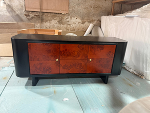 Disen-Mueble moderno de lujo, mueble de chapa de madera natural, mesa de diseño moderno, mueble comedor de madera con cajones - Product Image 5