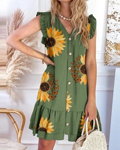 Moda donna estiva elegante <span class=keywords><strong>abbigliamento</strong></span> formale <span class=keywords><strong>da</strong></span> donna elegante <span class=keywords><strong>da</strong></span> donna elegante ufficiale Vneck e cinturini lunghi <span class=keywords><strong>abiti</strong></span> Casual - Product Image 6