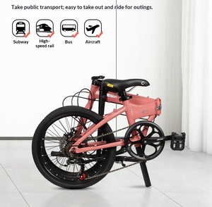 <span class=keywords><strong>Vélo</strong></span> <span class=keywords><strong>pliant</strong></span> ultra-léger en aluminium 20 pouces, 7 vitesses, double frein à disque, portable, pour adulte, usage quotidien, charge 150 kg - Vente Flash - Product Image 4
