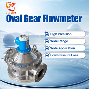 Jingjie thép không gỉ hình bầu dục bánh răng nhiên liệu tiêu thụ Flow Meter cơ khí DIESEL chuyển Meter cho nước và dầu nặng - Product Image 2
