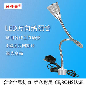 Lámpara de Trabajo LED Súper Brillante Wangjiatai de 24V para Máquinas Herramienta, Equipos Industriales CNC, Iluminación de Mesa, con Abrazadera Magnética, 6500K - Product Image 5