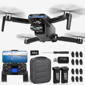 4K 3-Axis Gimbal katlanabilir RC dört pervaneli helikopter 5G WiFi FPV canlı Video App kontrolü takip kamera ile 2 piller yetişkin Drones