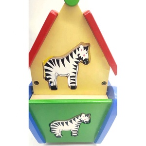 Leaderjoy Nouvel ensemble d'animaux en bois colorés de l'Arche de Noé, jouet éducatif pour enfants - Product Image 5