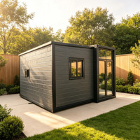 Casa Contenedor Expandible Moderna de Una Sola Ala, Casa Móvil Modular Prefabricada de Lujo para Jardín, Oficina o Estudio
