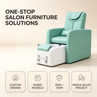 Fauteuil de pédicure de luxe avec extension pour spa des pieds, mobilier de salon pour onglerie, hôtel et spa - Vente en gros usine