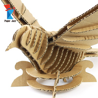 3D Oluklu Mukavva Güvercin Modeli Boyasız DIY Montaj Kuş Bulmaca Kraft Kağıt Güvercin Yapı Seti Masa Eğitici Oyuncak