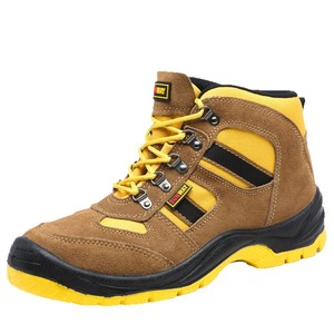 Safety Shoes Men Steel Toe Suede Mid-Cut Anti-Slip Factory <b>Work</b> <b>Boots</b> - Product Image 4