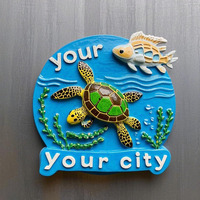 Imán de Resina para Refrigerador con Impresión 3D de Playa, Recuerdo Personalizado, Venta al Por Mayor del Fabricante