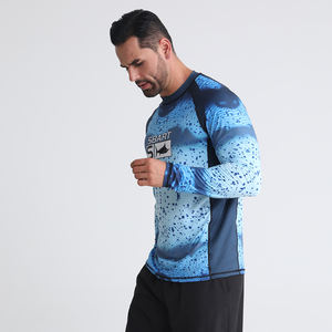 เสื้อตกปลาแขนยาวลายพรางพิมพ์ดิจิตอลใช้ได้ทั้งชายและหญิงเสื้อเดินป่าตกปลา SPF UPF 50แห้งเร็วเสื้อ & เสื้อ160กรัม - Product Image 6