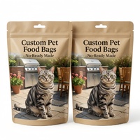 Sacchetti per Alimenti per Animali Domestici Personalizzati per Uso Alimentare, Buste Impermeabili con Chiusura a Zip, Sacchetti Stand-Up per Confezionamento di Snack per Cani e Gatti, Vendita all'Ingrosso