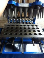 Machine à cornets de crème glacée double tête, type presse, pour cornets en forme d'œuf, gaufres, cornets torche et coupes à fleurs