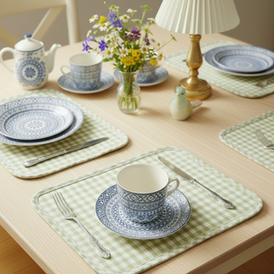 Service de table en céramique bleu floral bohème personnalisé, assiettes en porcelaine à décor <span class=keywords><strong>marocain</strong></span>, vaisselle résistante au lave-vaisselle pour la vente au détail et les événements - Product Image 5