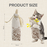 AFP Jouet interactif pour chat anti-anxiété, en toile durable, rembourré de catnip, pour le nettoyage des dents, avec papier froissé sonore