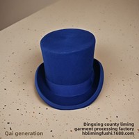 Chapeau Haut de Forme Magique en Laine pour l'Hiver – Casquette Équestre Jazz Élégante pour Homme – Coiffe Formelle