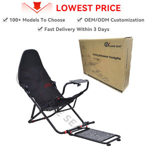 Chaise de simulateur de conduite pliable GY018-3 siège de direction simulateur de course cockpit pratique pour la conservation pour <span class=keywords><strong>PC</strong></span>, Logitech - Product Image 5