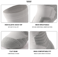 Chaussettes de sport antidérapantes et rembourrées de qualité supérieure Glacier, chaussettes de basketball personnalisées pour hommes
