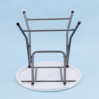 Table de bar bistrot haute et portable d'extérieur de 80 cm de diamètre, pliable en plastique, idéale pour la location à usage général, directement de l'usine