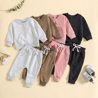 Ensemble de vêtements pour bébé garçon en coton, 2 pièces, haut à manches longues et pantalon, pour l'automne
