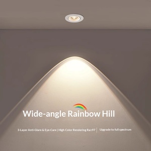 Plafonnier LED encastré COB, projecteur Middle Hill, anti-éblouissement, éclairage mural, coque en aluminium, couleur réglable, IRC - Product Image 3